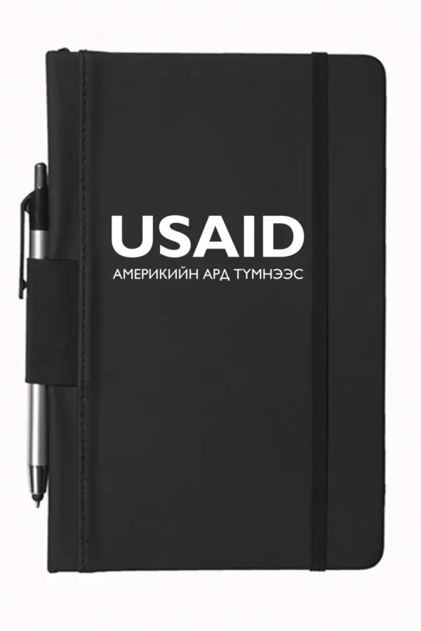 USAID Mongolian - 5"x9" Executive Notebooks with Pen