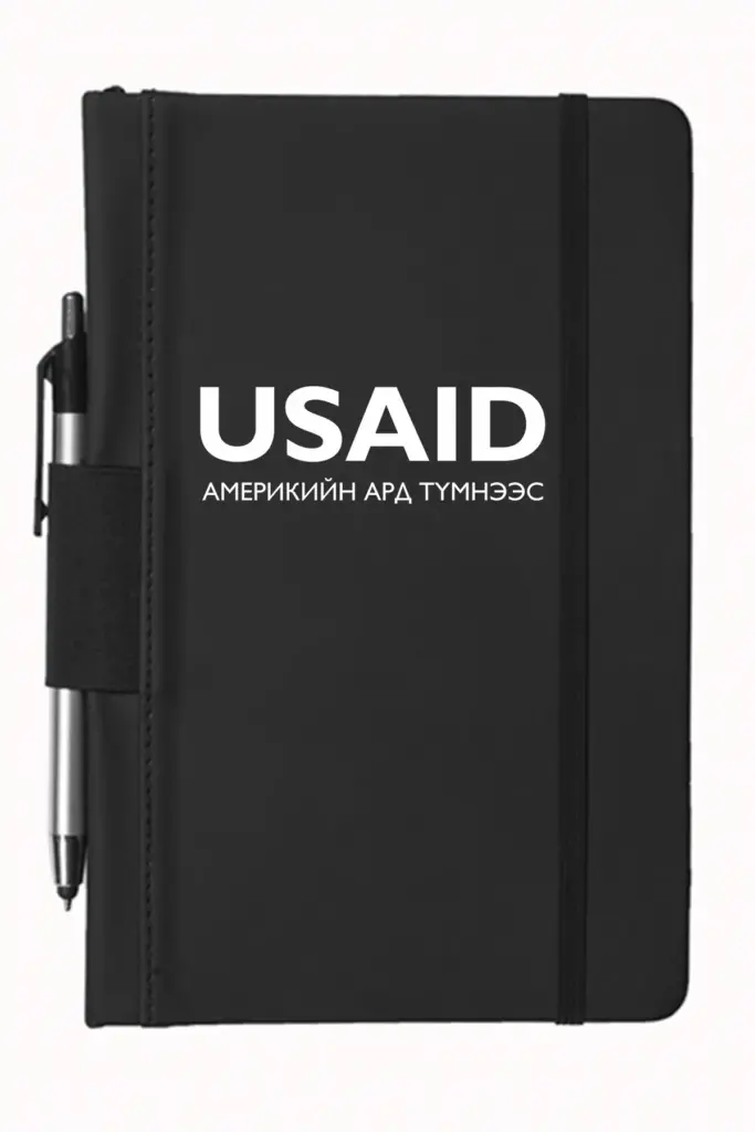 USAID Mongolian - 5"x9" Executive Notebooks with Pen