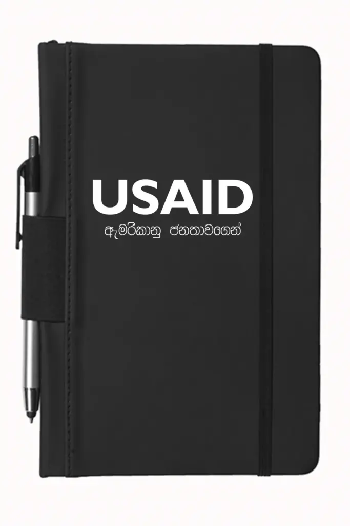 USAID Sinhala - 5"x9" Executive Notebooks with Pen