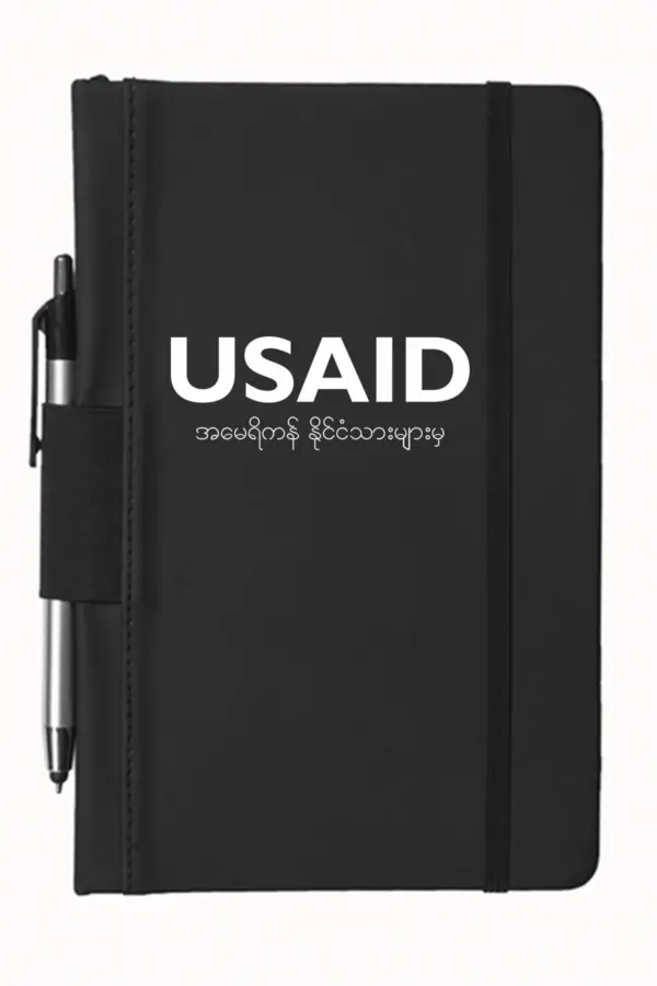 USAID Burmese - 5"x9" Executive Notebooks with Pen