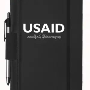 USAID Burmese - 5"x9" Executive Notebooks with Pen
