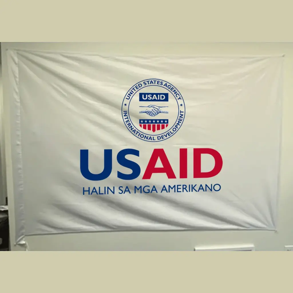 USAID Hiligaynon Pole USAID Flag - Single Sided 4 x 6 feet