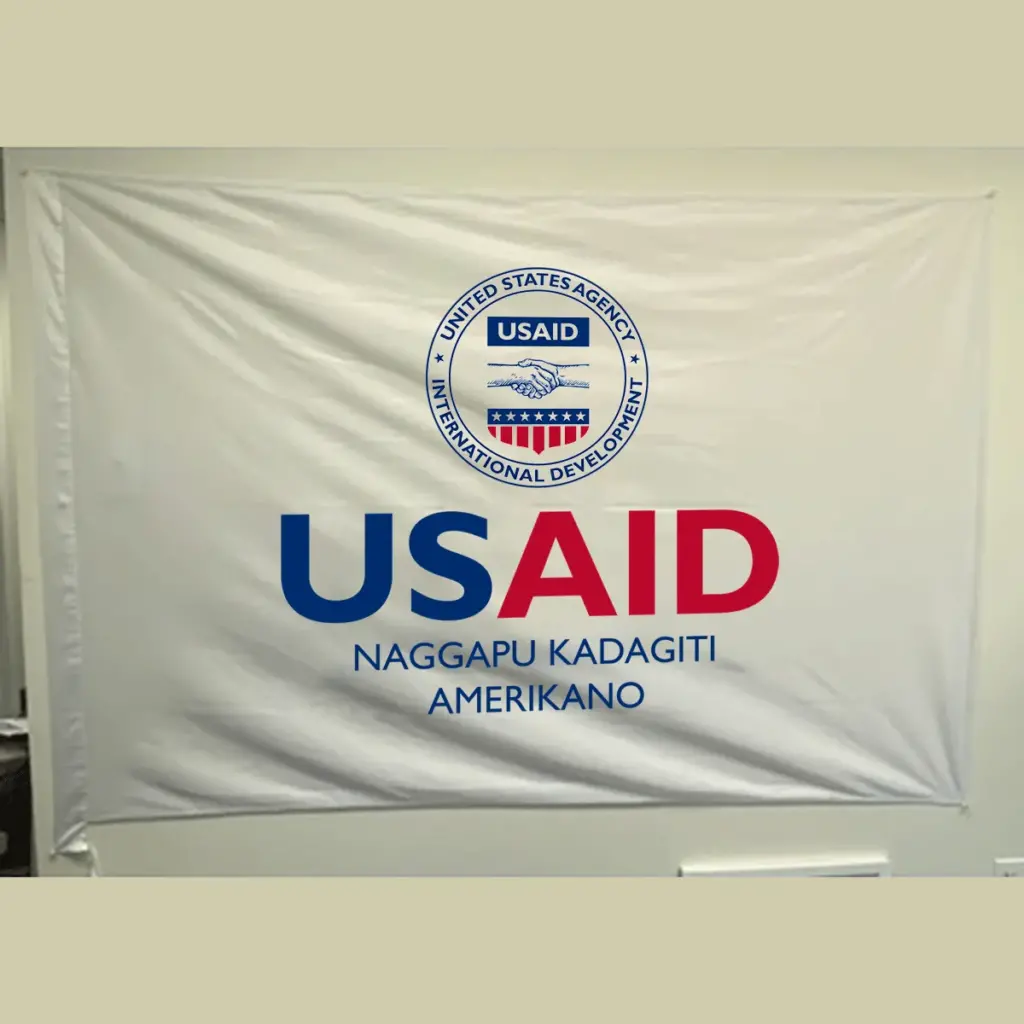 USAID Ilocano Pole USAID Flag - Single Sided 4 x 6 feet