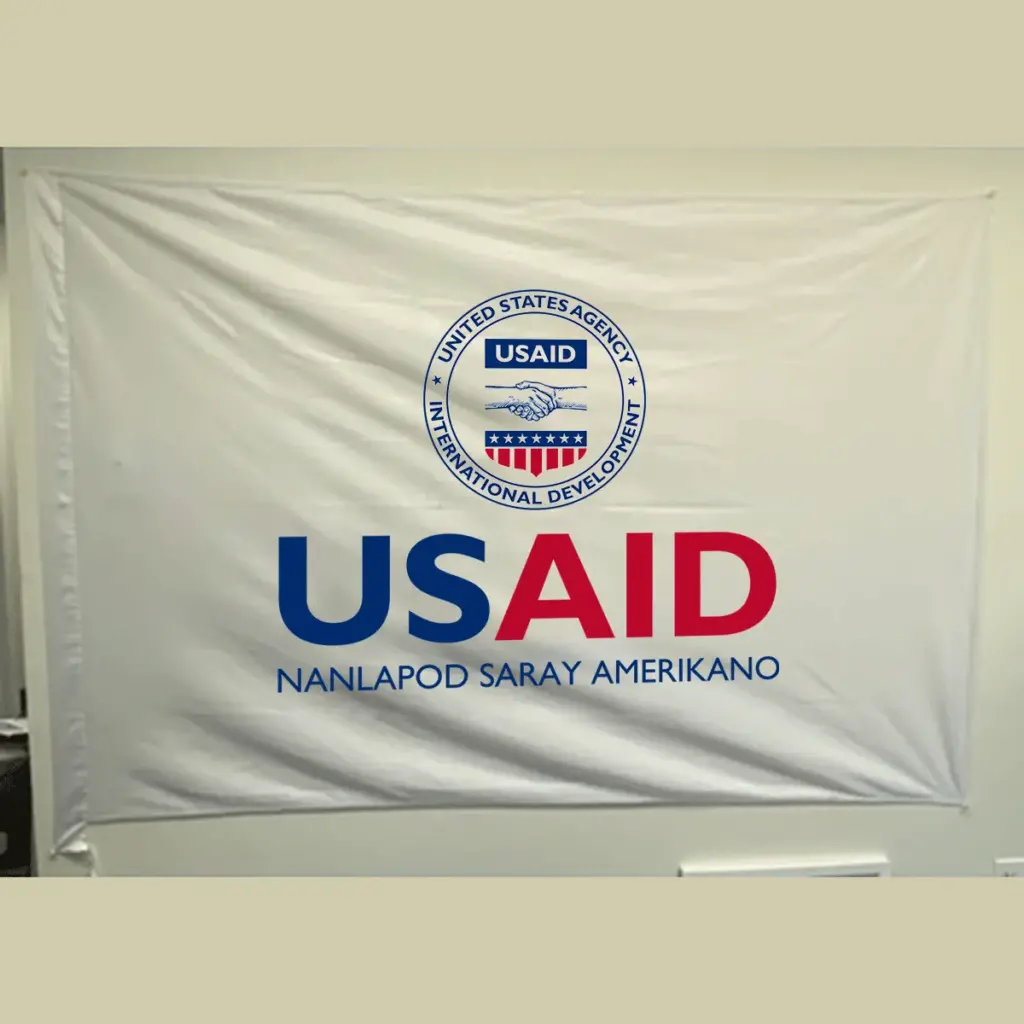 USAID Pangasinense Pole USAID Flag - Single Sided 4 x 6 feet
