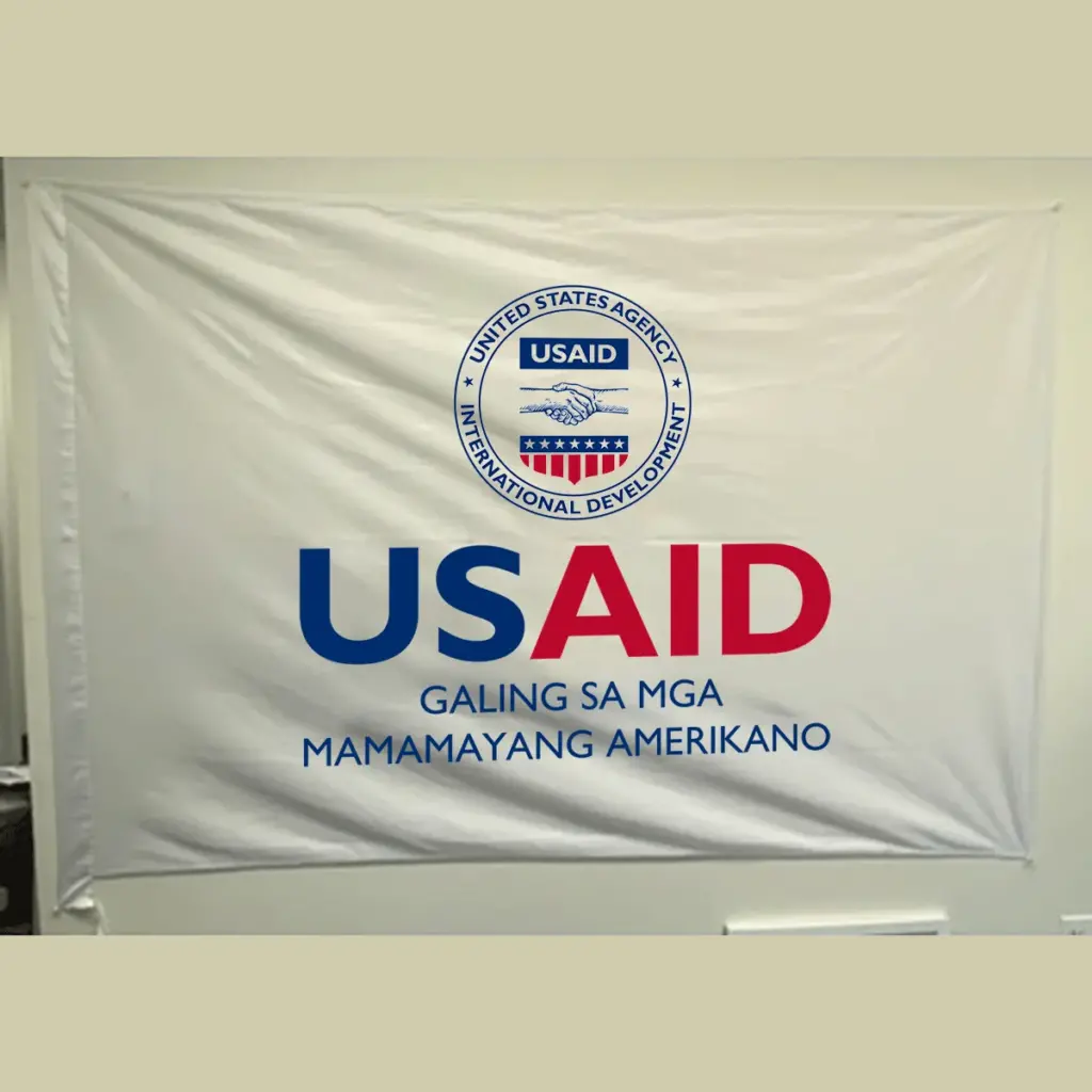 USAID Filipino Pole USAID Flag - Single Sided 4 x 6 feet