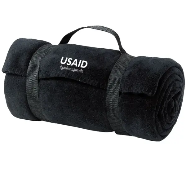 USAID Khmer - Port Authority Value Fleece Blanket w/ Strap