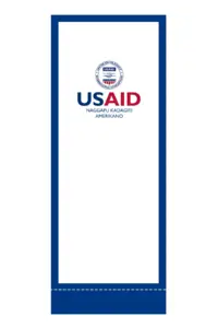 USAID Ilocano Superior Retractable Banner - 36" Silver Base. Full Color