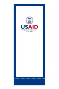 USAID Motu Superior Retractable Banner - 36" Silver Base. Full Color