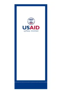 USAID Sinhala Superior Retractable Banner - 36" Silver Base. Full Color