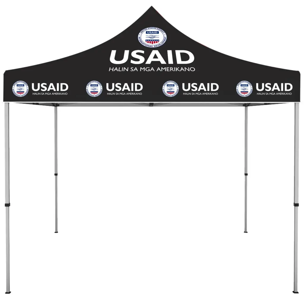 USAID Hiligaynon - ONE CHOICE 10 ft. Steel Canopy Tent Dye-Sub Graphic Package