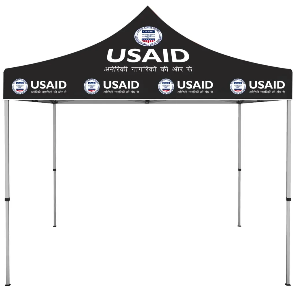 USAID Hindi - ONE CHOICE 10 ft. Steel Canopy Tent Dye-Sub Graphic Package