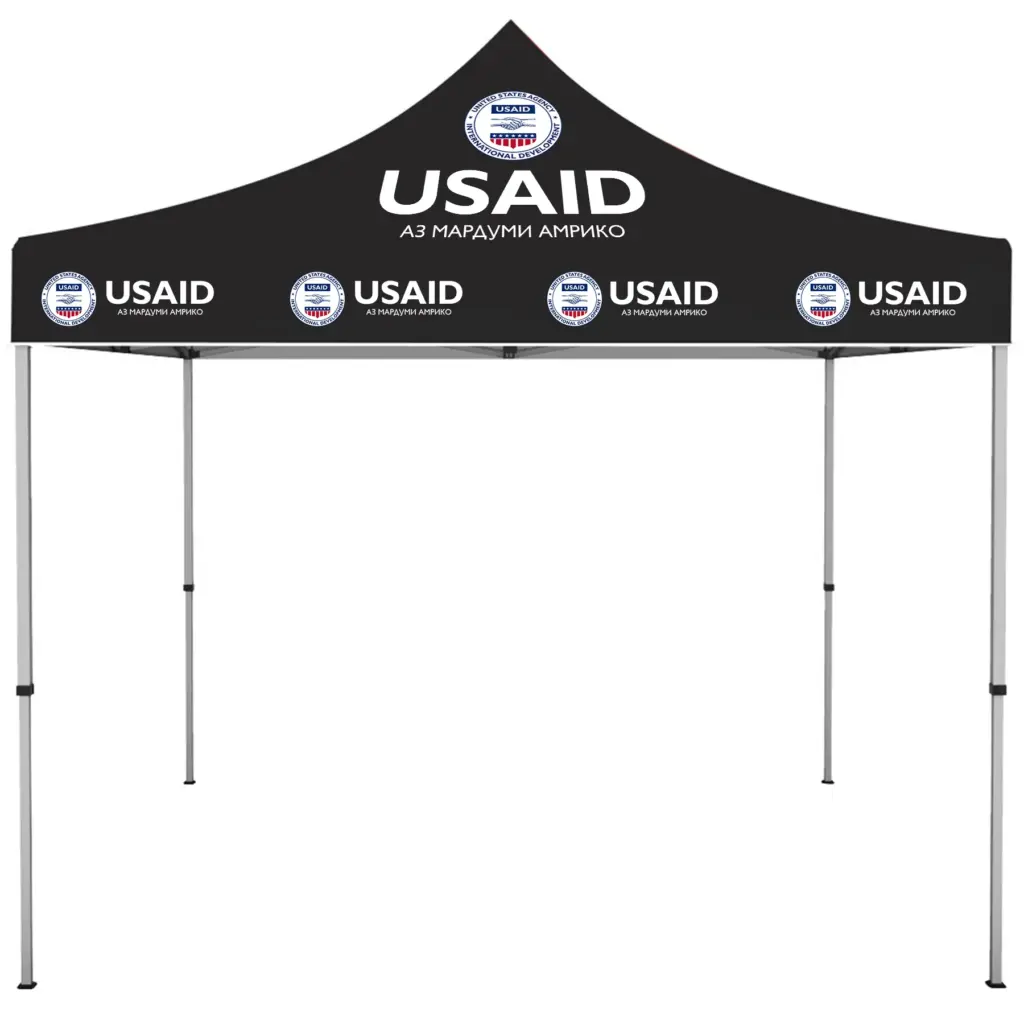USAID Tajik - ONE CHOICE 10 ft. Steel Canopy Tent Dye-Sub Graphic Package