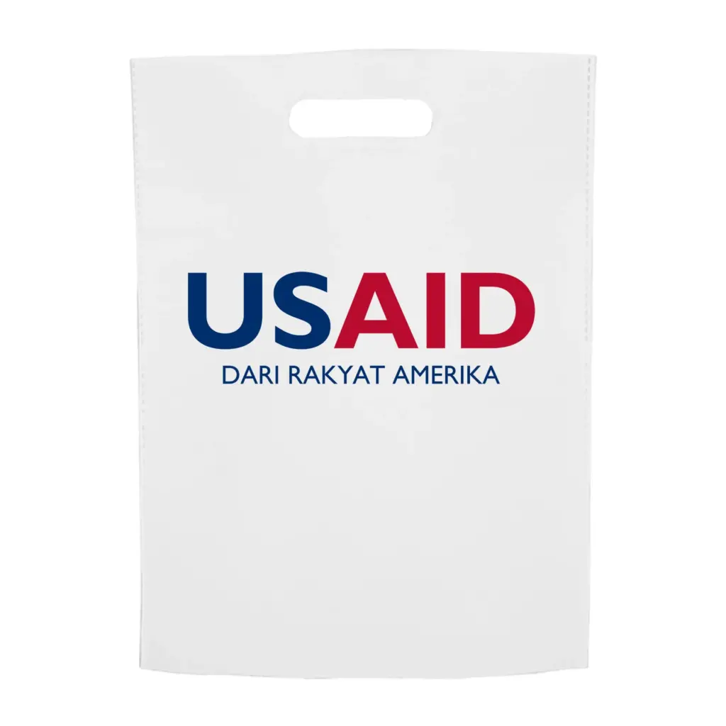 USAID Bahasa Indonesia - Non-Woven Exhibition Tote Bags (11"x14")