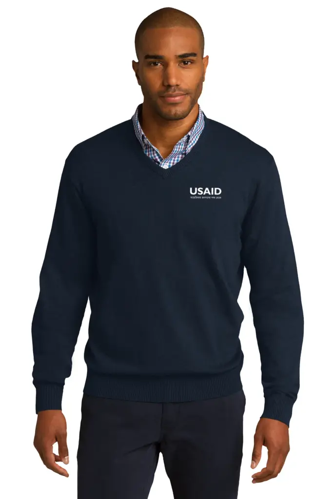 USAID Bangla - Port Authority Men's V-Neck Sweater