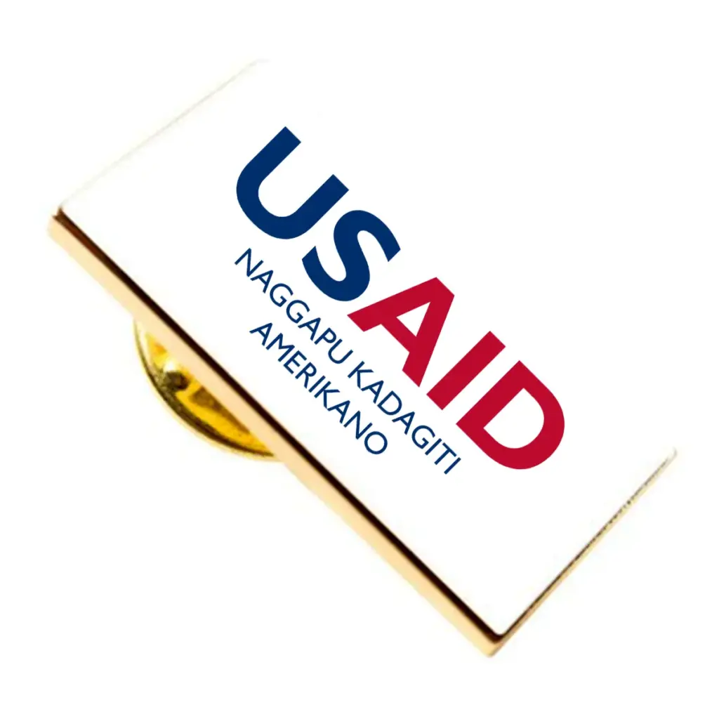 USAID Ilocano Brandmark Lapel Pins with Military Clutch Rectangular Min 100 pcs