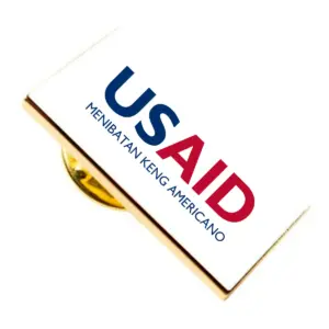 USAID Kapampangan Brandmark Lapel Pins with Military Clutch Rectangular Min 100 pcs