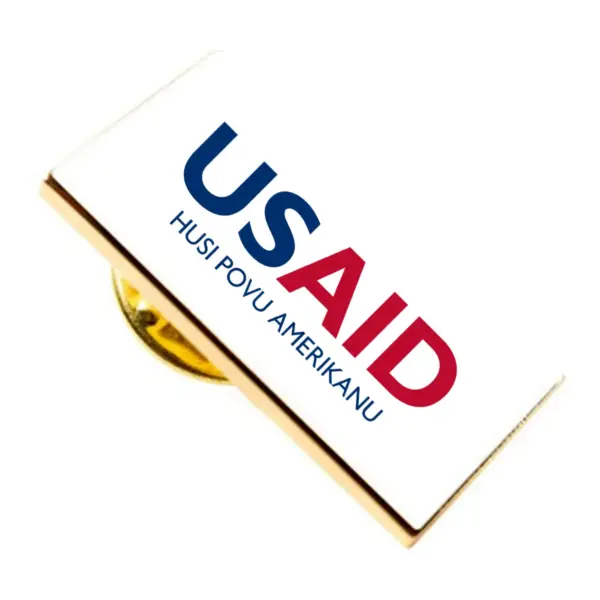 USAID Tetum Brandmark Lapel Pins with Military Clutch Rectangular Min 100 pcs