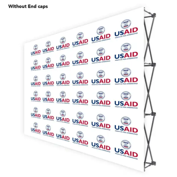 USAID Hiligaynon ONE CHOICE 10 Ft. Fabric Pop Up Display - 89"H Straight Graphic Package