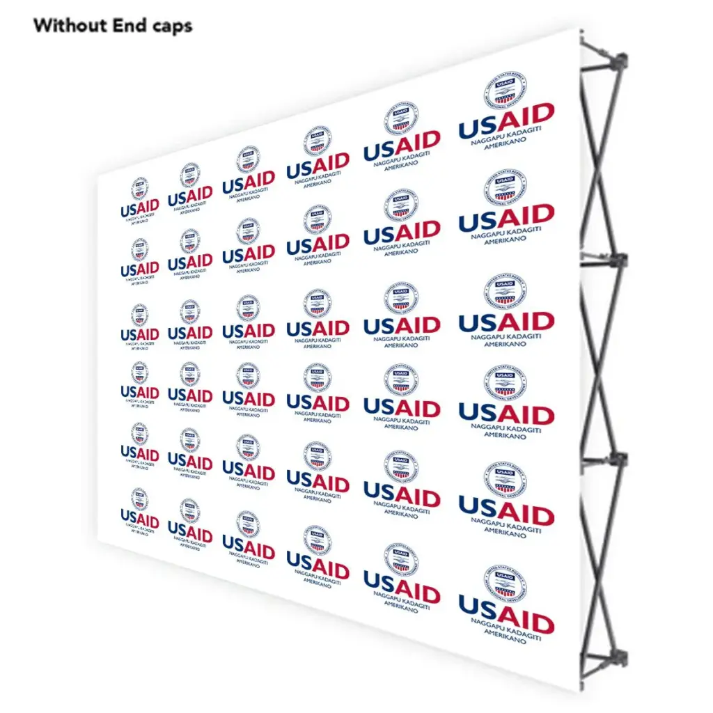 USAID Ilocano ONE CHOICE 10 Ft. Fabric Pop Up Display - 89"H Straight Graphic Package