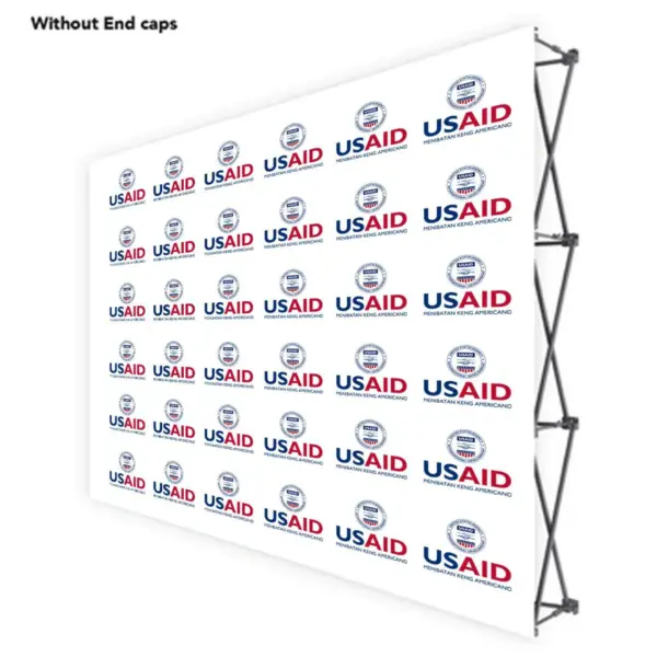 USAID Kapampangan ONE CHOICE 10 Ft. Fabric Pop Up Display - 89"H Straight Graphic Package