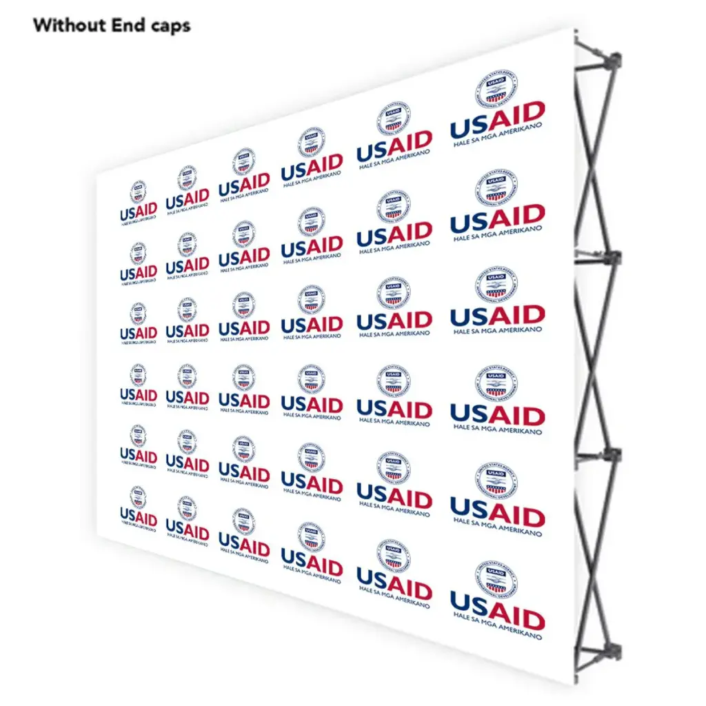 USAID Bicolano ONE CHOICE 10 Ft. Fabric Pop Up Display - 89"H Straight Graphic Package