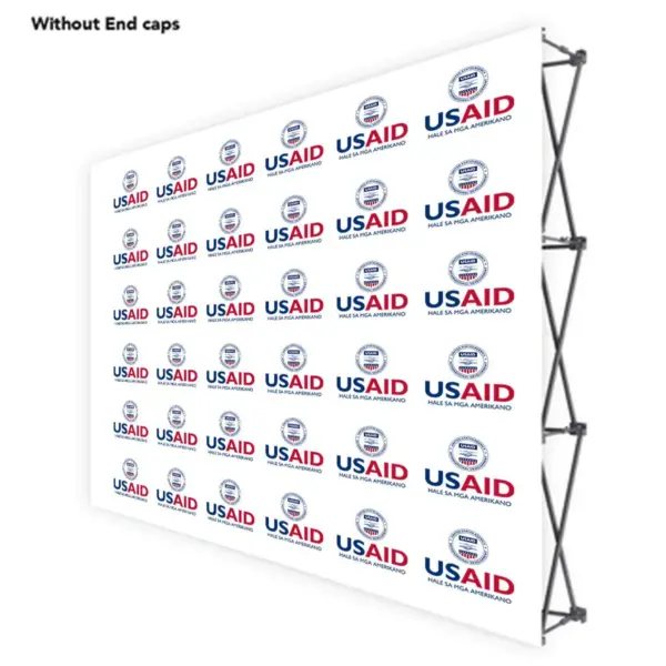 USAID Bicolano ONE CHOICE 10 Ft. Fabric Pop Up Display - 89"H Straight Graphic Package