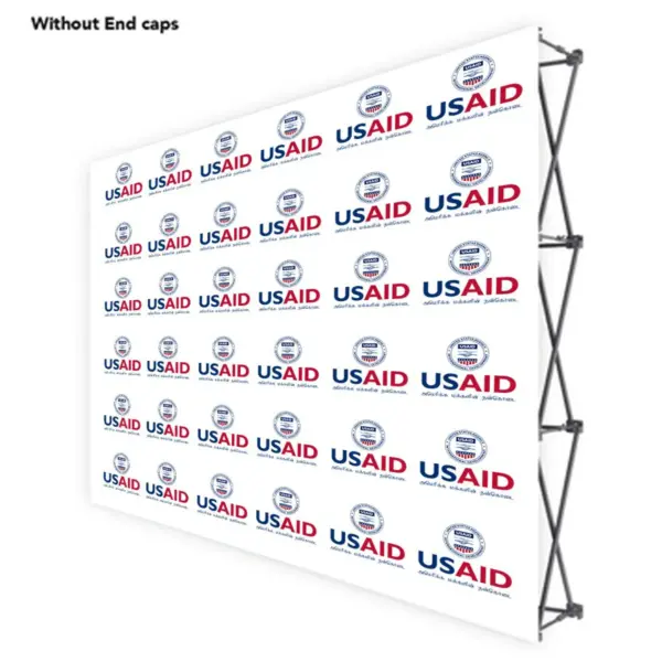 USAID Tamil ONE CHOICE 10 Ft. Fabric Pop Up Display - 89"H Straight Graphic Package