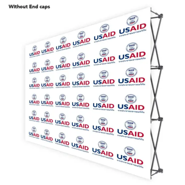 USAID Thai ONE CHOICE 10 Ft. Fabric Pop Up Display - 89"H Straight Graphic Package