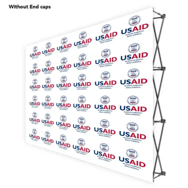 USAID Tonga ONE CHOICE 10 Ft. Fabric Pop Up Display - 89"H Straight Graphic Package