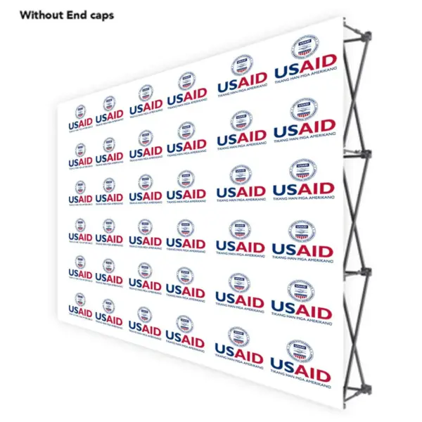 USAID Waray-Waray ONE CHOICE 10 Ft. Fabric Pop Up Display - 89"H Straight Graphic Package