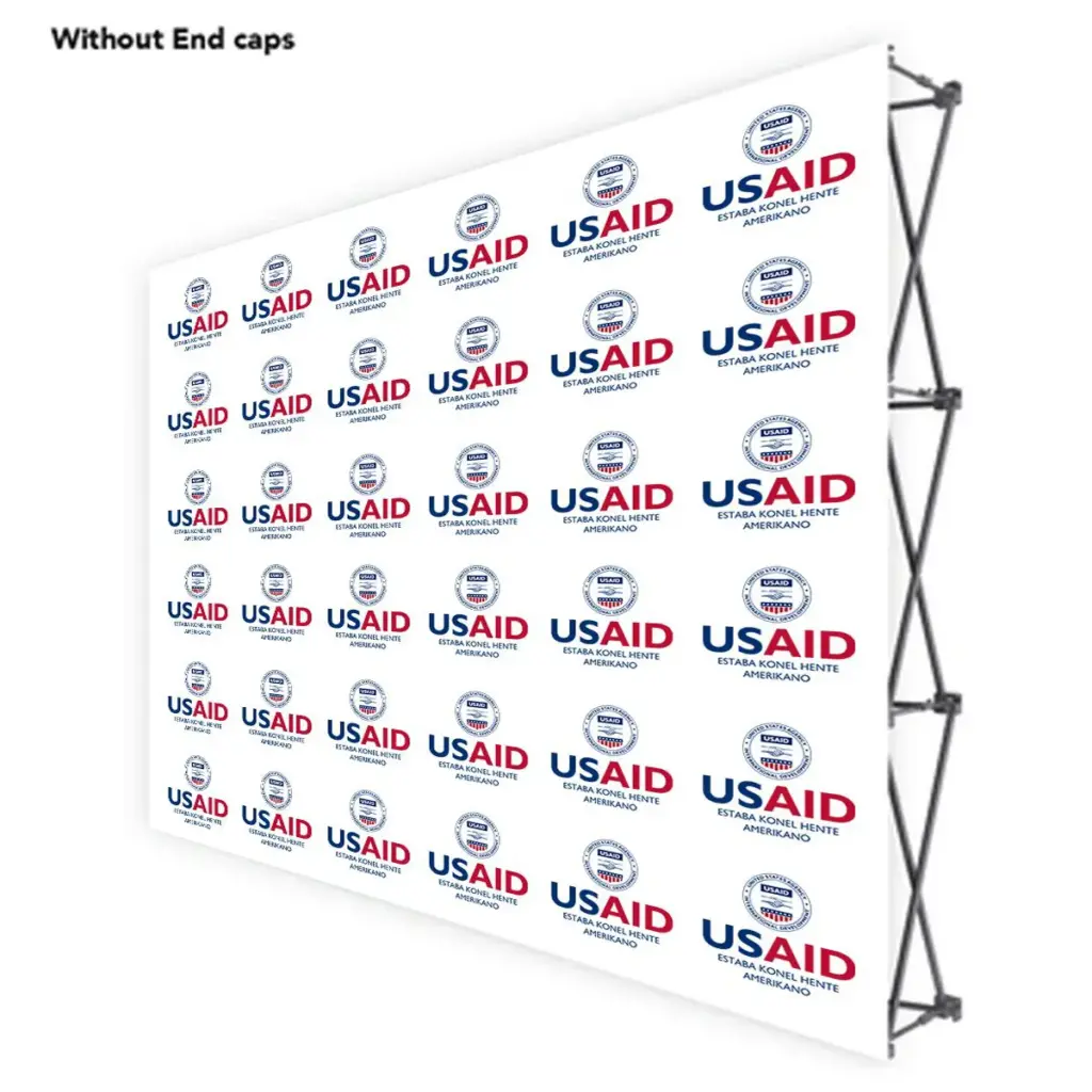 USAID Chavacano ONE CHOICE 10 Ft. Fabric Pop Up Display - 89"H Straight Graphic Package