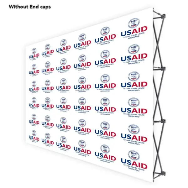 USAID Chavacano ONE CHOICE 10 Ft. Fabric Pop Up Display - 89"H Straight Graphic Package