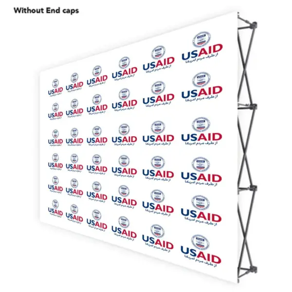 USAID Dari ONE CHOICE 10 Ft. Fabric Pop Up Display - 89"H Straight Graphic Package