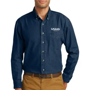 USAID Mandarin - Port & Company Long Sleeve Value Denim Shirt