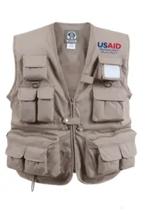 USAID Dari Pashto - Uncle Milty's Khaki Travel Vest Min 12 pcs