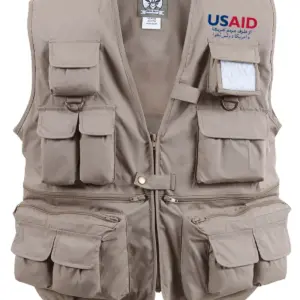 USAID Dari Pashto - Uncle Milty's Khaki Travel Vest Min 12 pcs