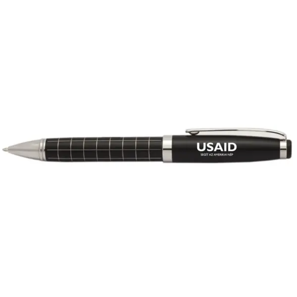 USAID Hun - Onyx Grid Metal Pens