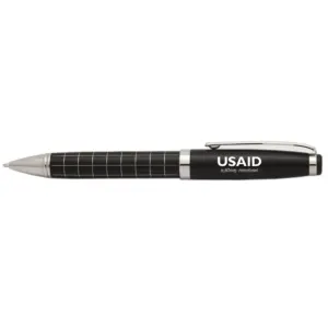USAID Sinhala - Onyx Grid Metal Pens