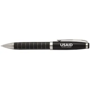 USAID Tetum - Onyx Grid Metal Pens