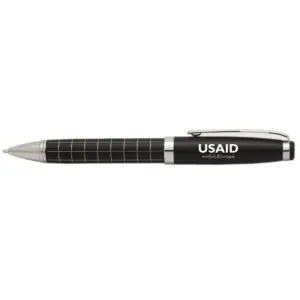 USAID Burmese - Onyx Grid Metal Pens
