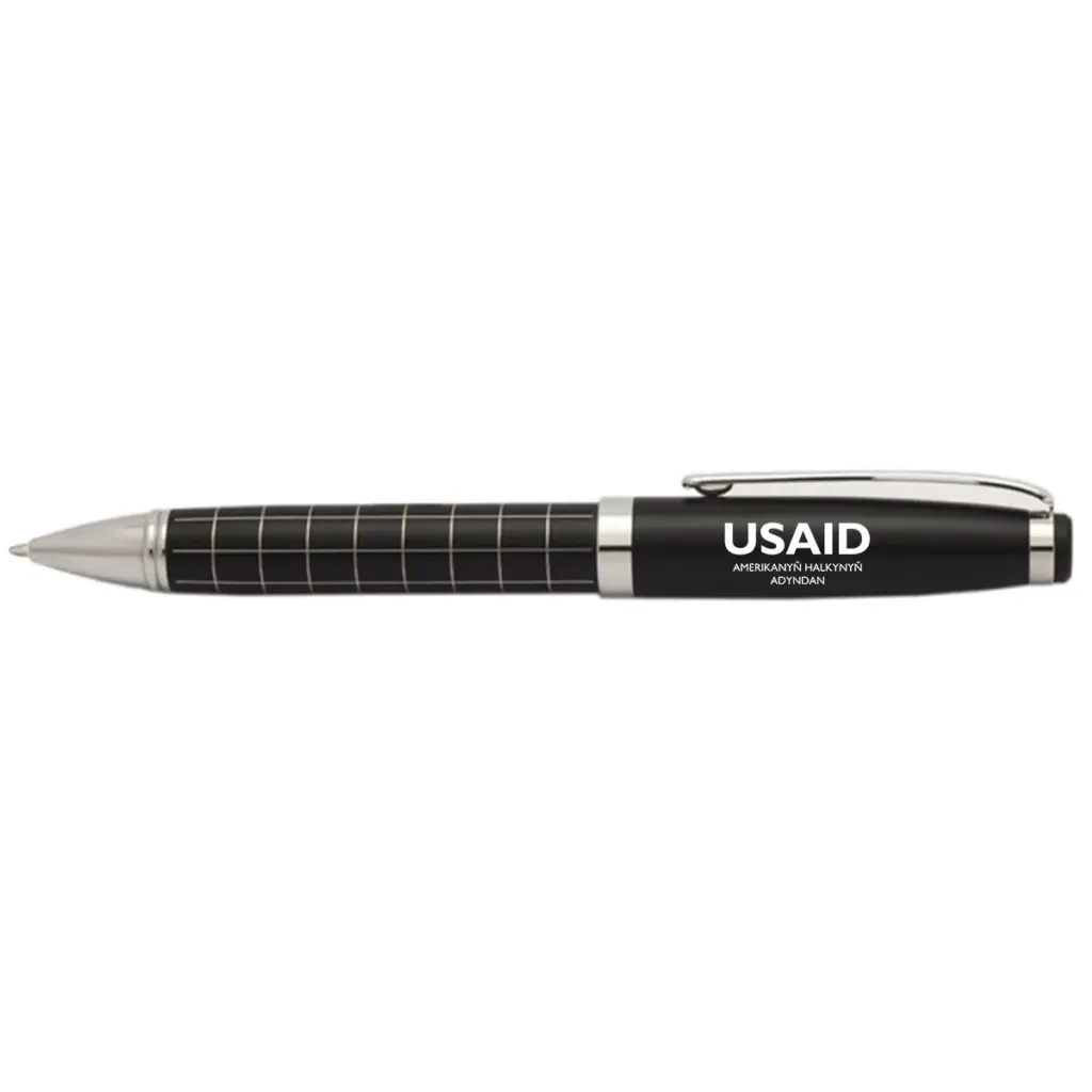 USAID Turkmen - Onyx Grid Metal Pens