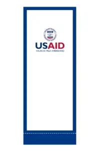 USAID Hiligaynon Superior Retractable Banner - 60" Silver Base. Full Color