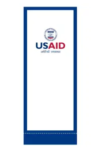 USAID Nepali Superior Retractable Banner - 60" Silver Base. Full Color