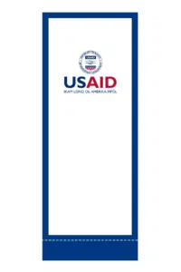 USAID Tok Pisin Superior Retractable Banner - 60" Silver Base. Full Color