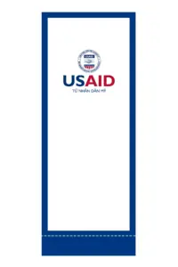 USAID Vietnamese Superior Retractable Banner - 60" Silver Base. Full Color