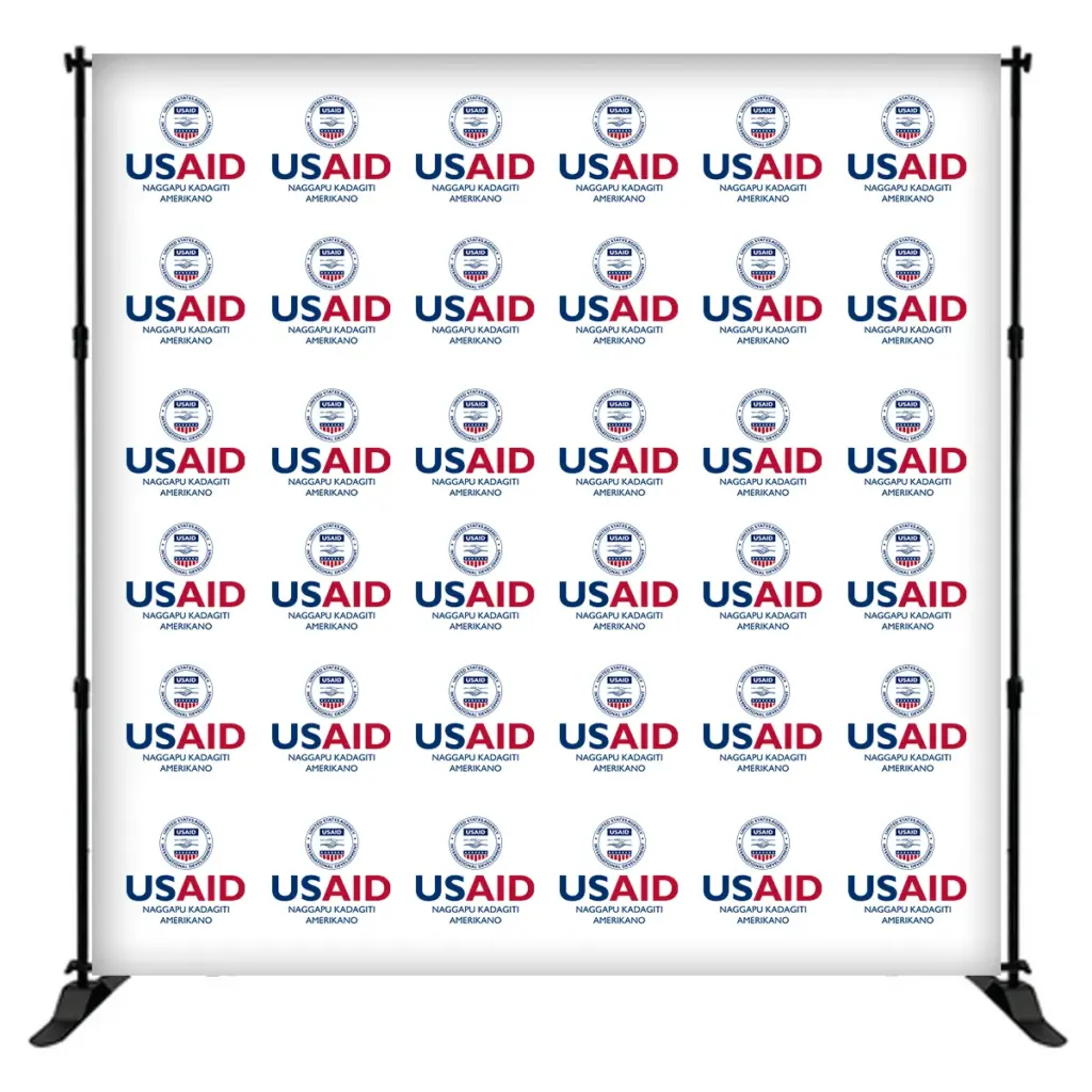 USAID Ilocano 8 ft. Slider Banner Stand - 8'h Fabric Graphic Package