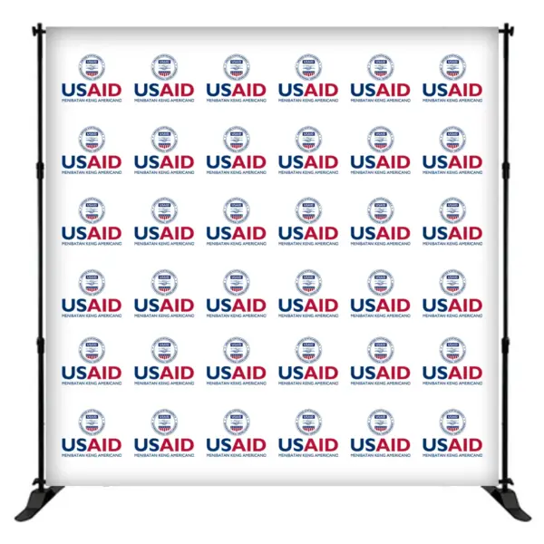 USAID Kapampangan 8 ft. Slider Banner Stand - 8'h Fabric Graphic Package
