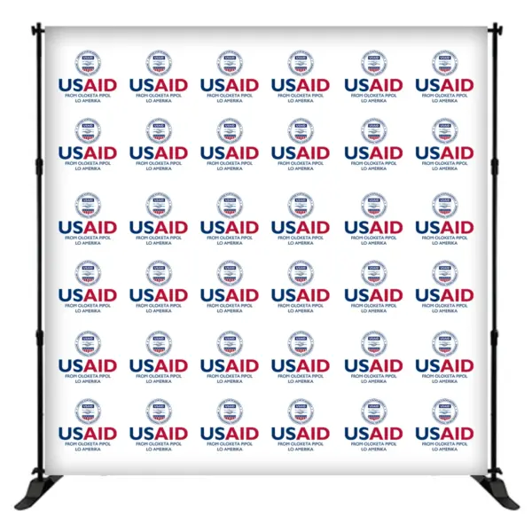 USAID Pijin 8 ft. Slider Banner Stand - 8'h Fabric Graphic Package
