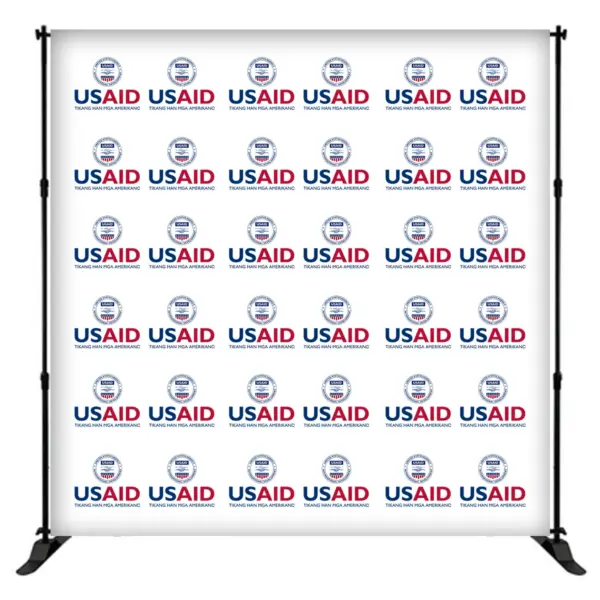 USAID Waray-Waray 8 ft. Slider Banner Stand - 8'h Fabric Graphic Package