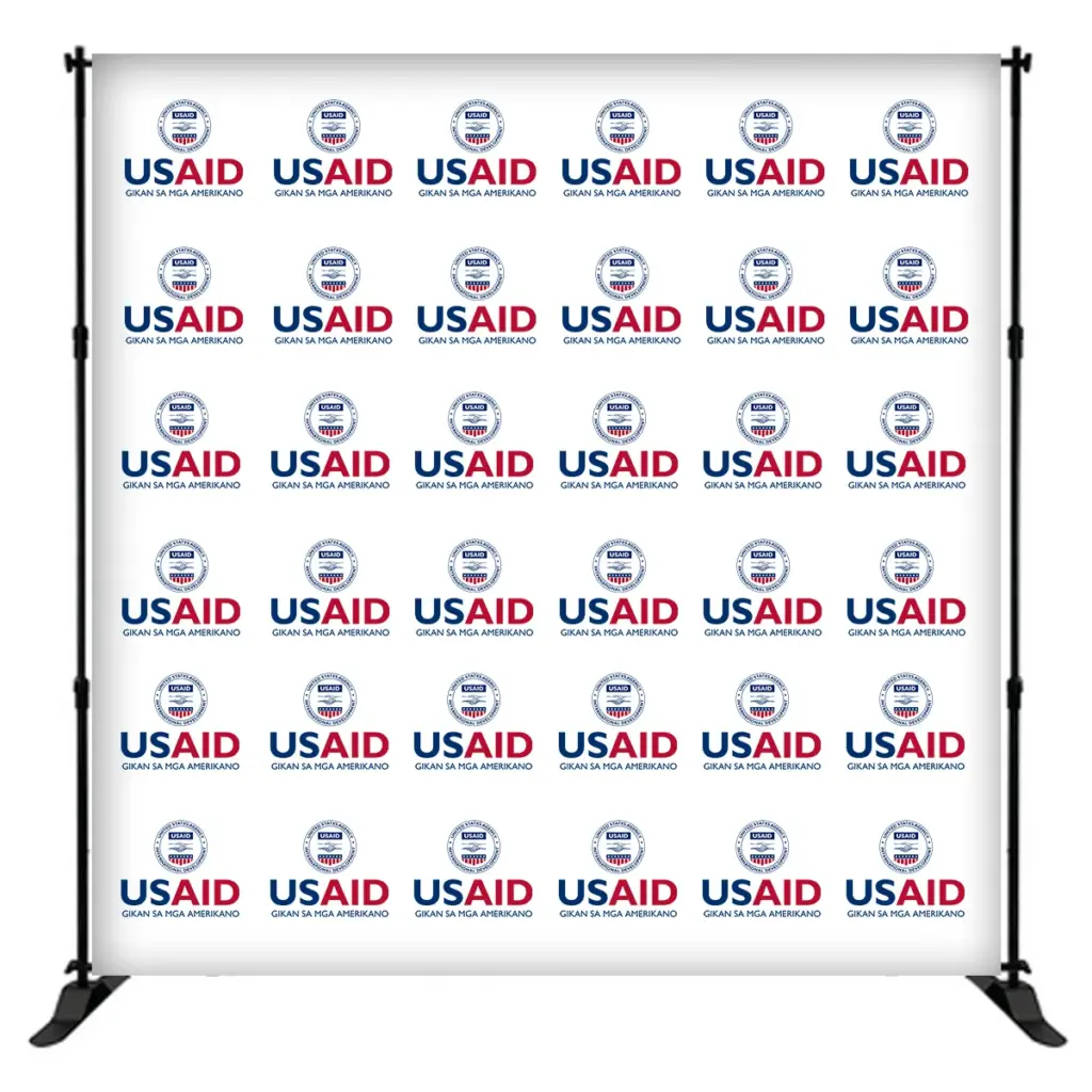 USAID Cebuano 8 ft. Slider Banner Stand - 8'h Fabric Graphic Package